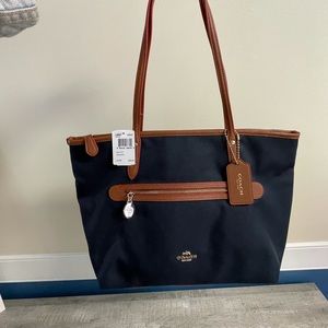 NWT Coach Navy blue tote